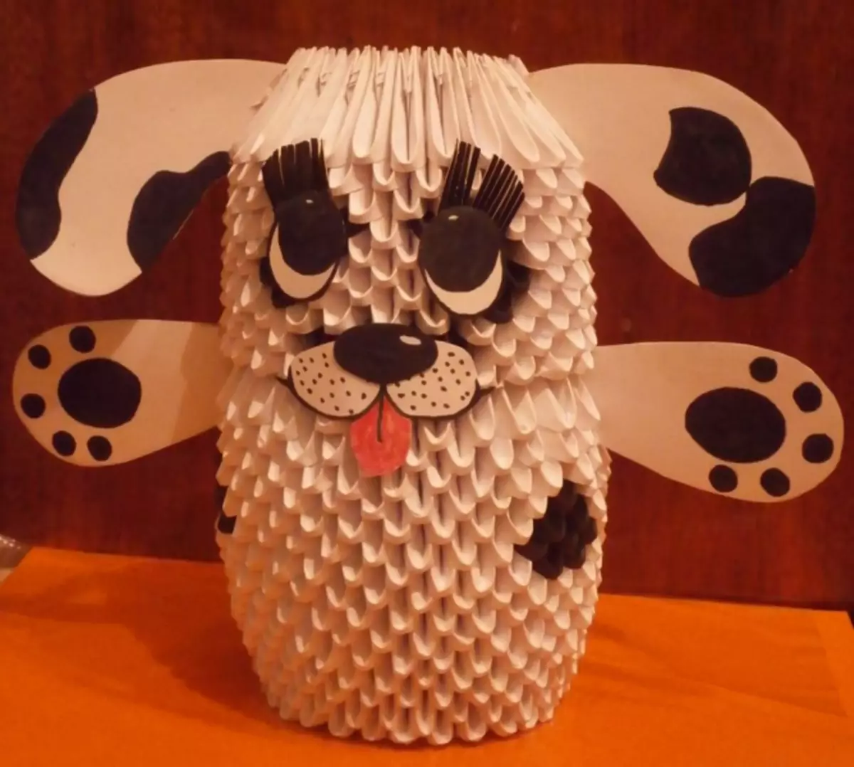 اوريغامي كلب من الورق: كيف تجعله بنفسك للأطفال