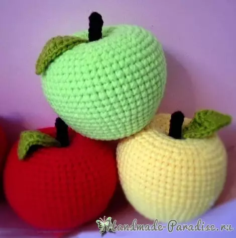 एक सफरचंद crochet बुट. योजना