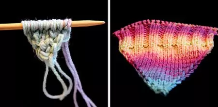 2 knits પર મહિલાઓ માટે વણાટ ટ્રેક: વર્ણન સાથે યોજના