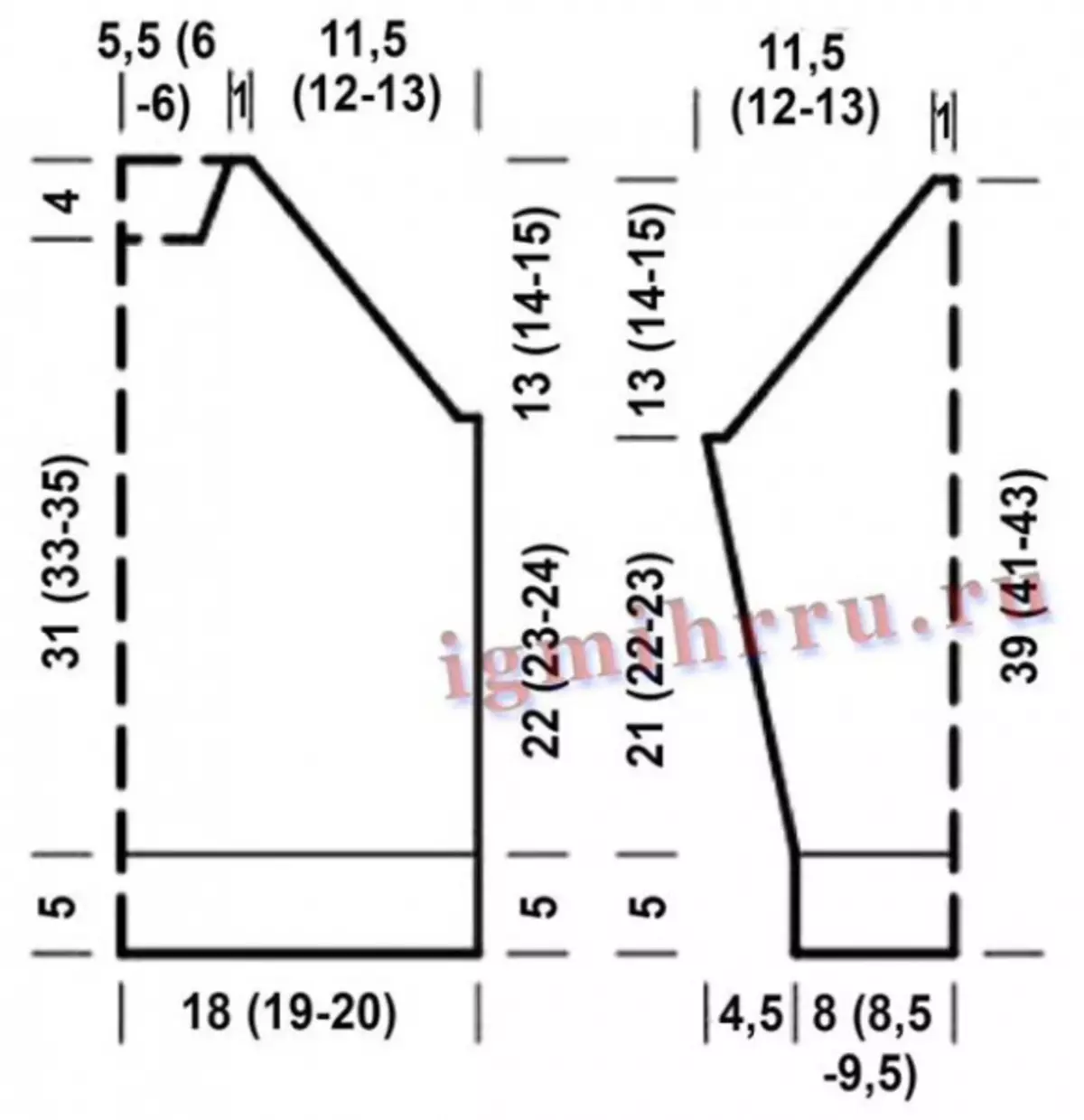 带针织针的毛衣，具有初学者的描述