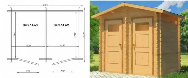 Construire une toilette de pays: projets, dessins, tailles