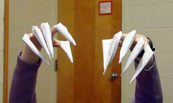 Žnyplės origami iš popieriaus, kaip Wolverine: Master Class su nuotraukomis ir vaizdo įrašais