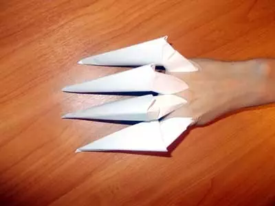 Claws Origami z papiera, ako Wolverine: Master Class s fotografiami a videami