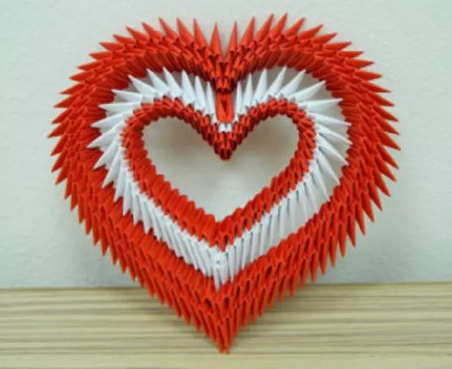 Corazón de papel origami: Cómo hacer con un esquema y video