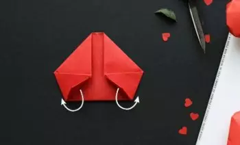 Coração de papel origami: Como fazer com um esquema e vídeo