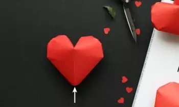 Corazón de papel origami: Cómo hacer con un esquema y video
