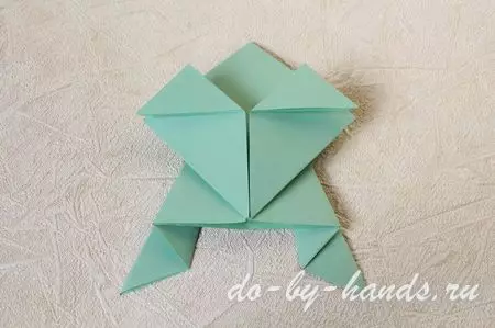 Origami Frog Papier pre deti: Schéma s fotografiami a videom podľa remesiel