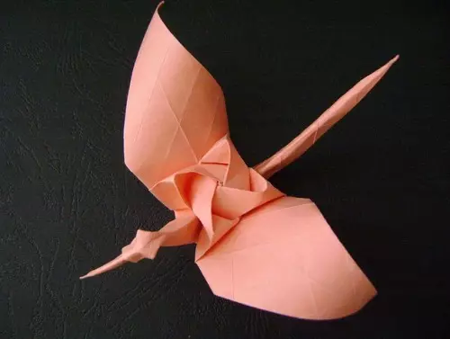 U-Origami Zhuravlik kusuka ephepheni ngezandla zakho: Isikimu esinesithombe nevidiyo