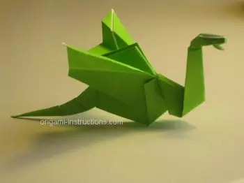 Origami zmaj iz papira: kako napraviti početnike s shemom i video