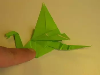 Dragón de origami de papel: como facer para principiantes cun esquema e vídeo