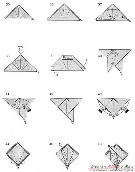 စက္ကူမှ origami နဂါး - အစီအစဉ်နှင့်ဗွီဒီယိုများနှင့်အစပြုသူများအတွက်မည်သို့ပြုလုပ်ရမည်နည်း