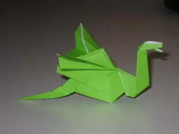 Origami Dragon frá pappír: Hvernig á að gera fyrir byrjendur með kerfi og myndband