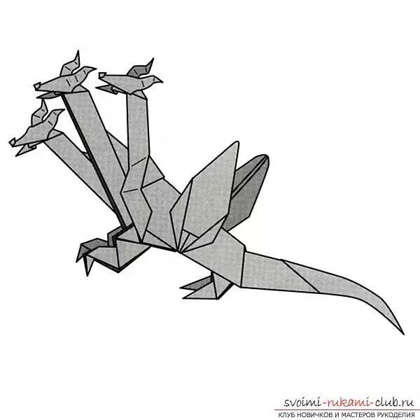 Origami Dragon din hârtie: Cum să faci pentru începători cu o schemă și video