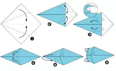 Kewan Origami saka Kertas miturut skema wiwitan: skema lan video ing basa Rusia