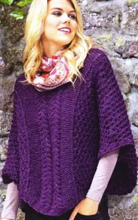 Esquemas de tricotar esquemas de poncho para mulleres