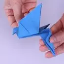 Como facer unha pomba de origami de papel faino vostede mesmo con esquemas e video