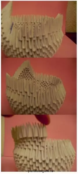 Handwerk aus Origami-Modulen: Große Tiere und Schwan mit Mk und Video