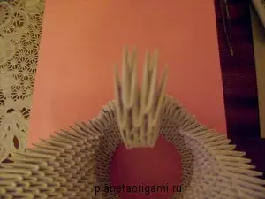 งานฝีมือจากโมดูล Origami: สัตว์ขนาดใหญ่และหงส์ที่มี MK และวิดีโอ