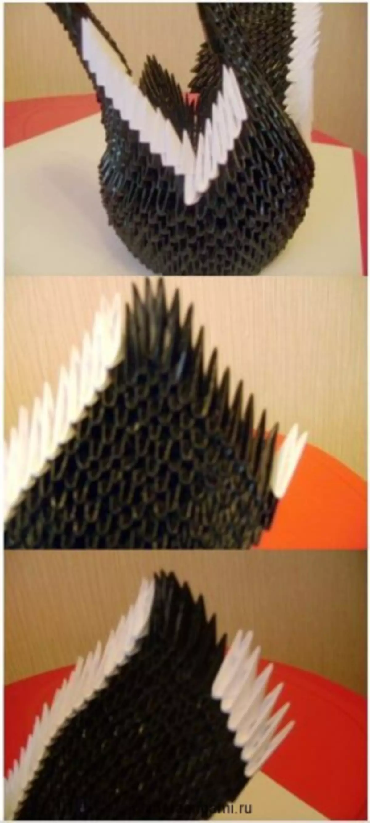 Ufundi kutoka modules ya origami: wanyama kubwa na swan na mk na video