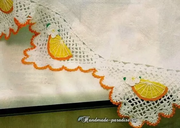 Дантела плетене на кука за кухненски кърпа