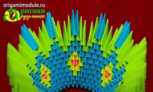 Peacock soti nan Origami Modil: Asanble konplo ak MK ak Videyo