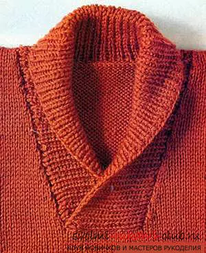 Collar bi knitting bi diagram û danasîna li ser kincê û ji bo kartigan