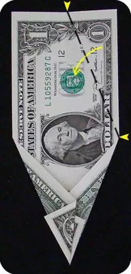 Origami fora do dinheiro: camisa com gravata e flores com um diagrama e vídeo