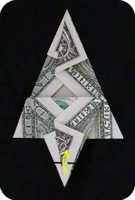 Origami ji drav: Shirt bi tie û kulîlkên bi diagram û vîdyoyek