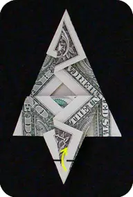 Origami Out of Money: Shirt met stropdas en bloemen met een diagram en video