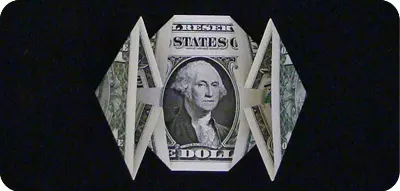 Origami fora do dinheiro: camisa com gravata e flores com um diagrama e vídeo