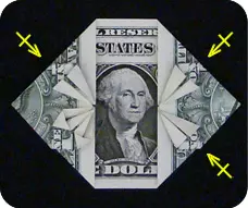 Origami out of money: shirt na may kurbatang at bulaklak na may diagram at video