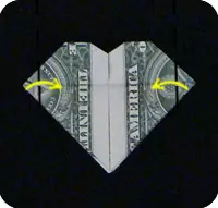 اریگامی از پول: پیراهن با کراوات و گل با یک نمودار و ویدئو