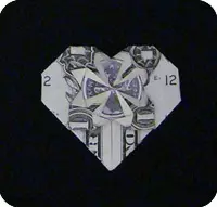 Origami ออกจากเงิน: เสื้อเชิ้ตที่มีเน็คไทและดอกไม้ที่มีแผนภาพและวิดีโอ