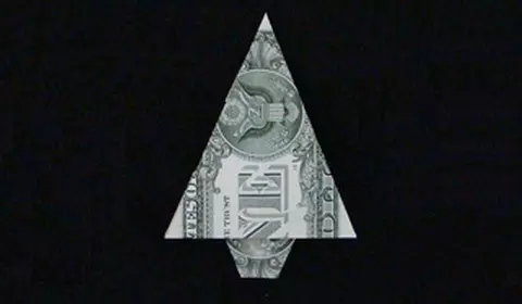 Origami out of money: shirt with tie and flowers with a diagram and video