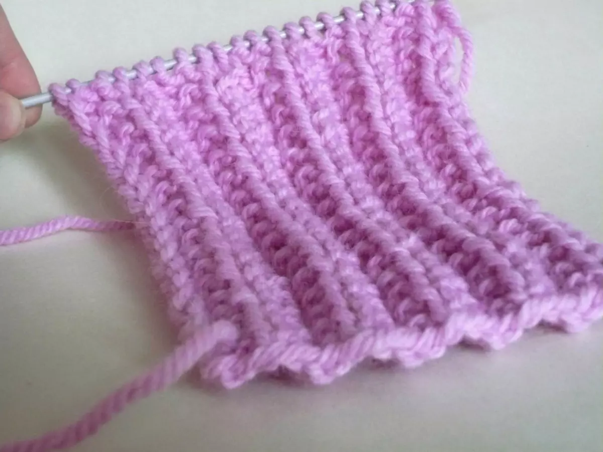 Tipos de gum de tricotar tricô con diagramas, descricións e vídeo