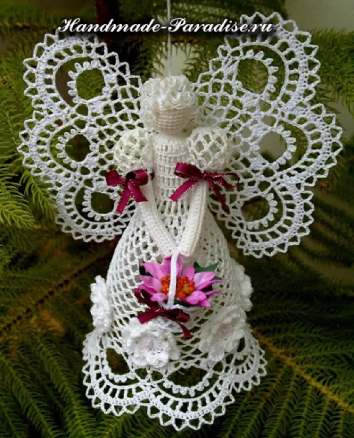 Openwork Angels Crochet-en eskemak