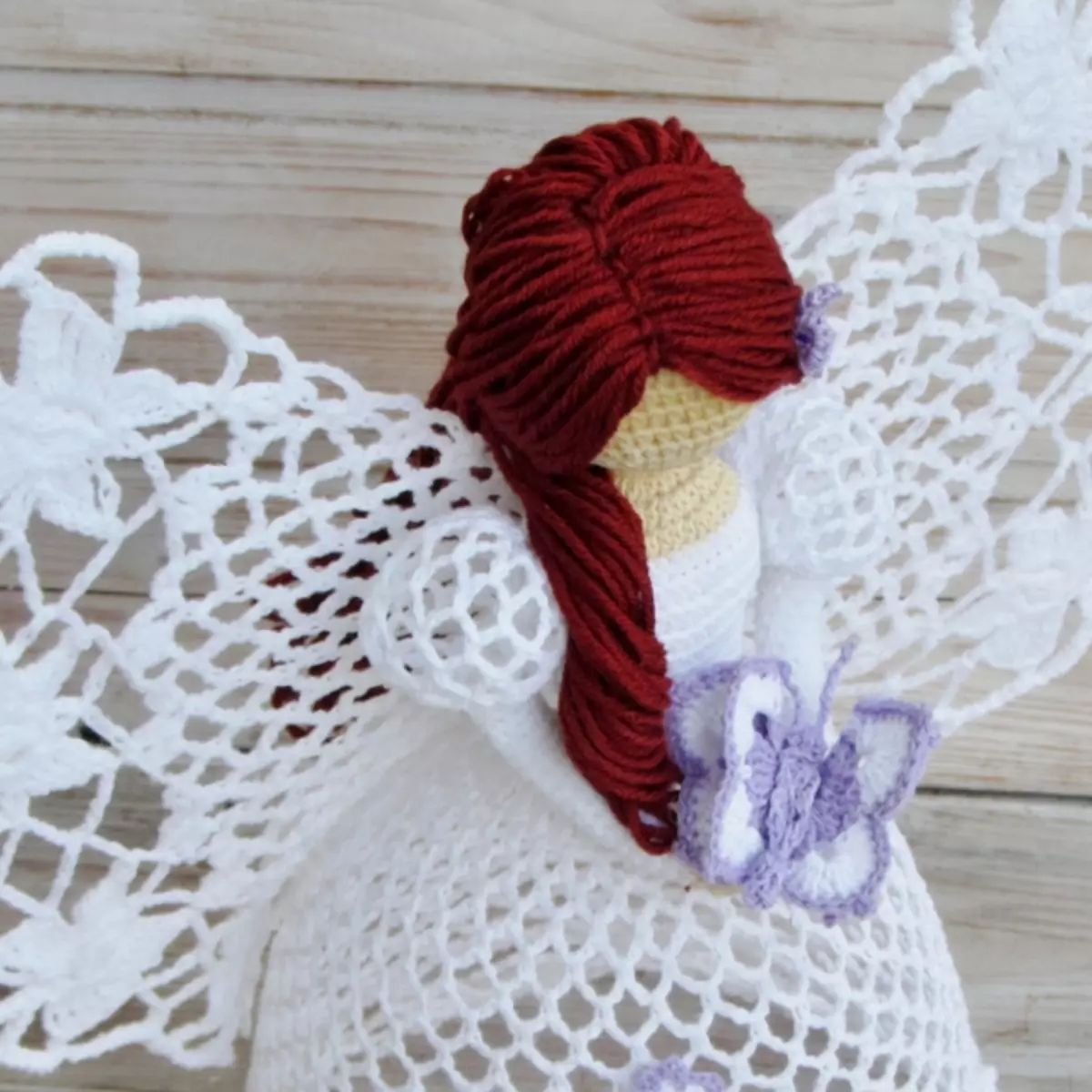 Malaikat Openwork paling indah Crochet