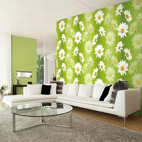 Fotomural Flores no interior: 100 fotos de estampas florais na parede