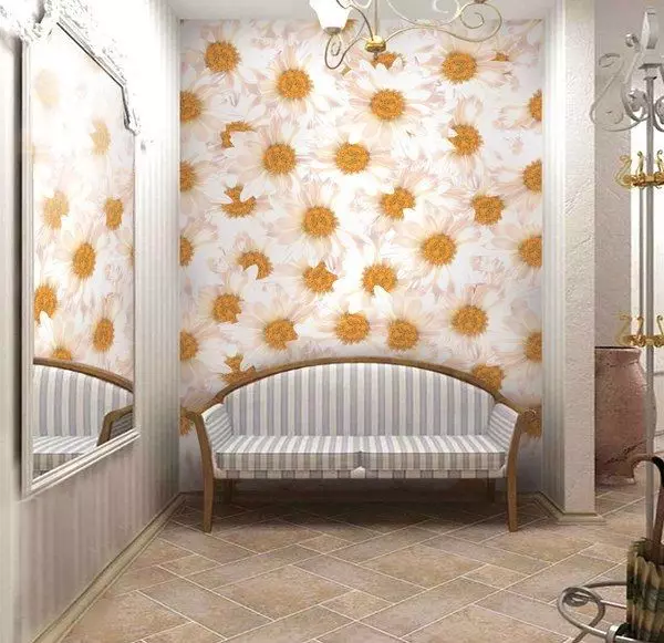 Wall mural flowers sa interior: 100 mga larawan ng floral prints sa dingding