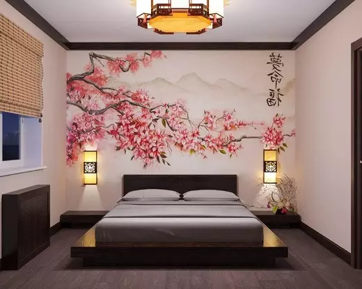 Wall mural Flowers in the interior: 100 photos of floral prints on the wall