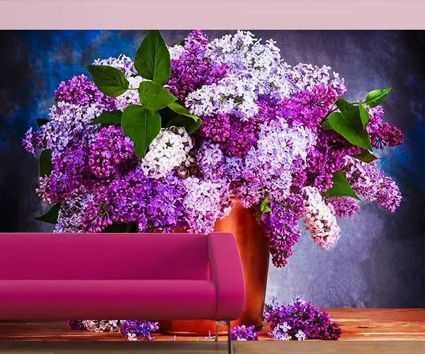 Wall Mural Flowers yn it ynterieur: 100 foto's fan Floral prints oan 'e muorre