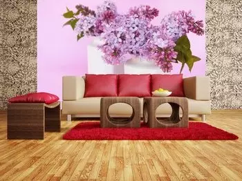 Wall mural Flowers in the interior: 100 photos of floral prints on the wall