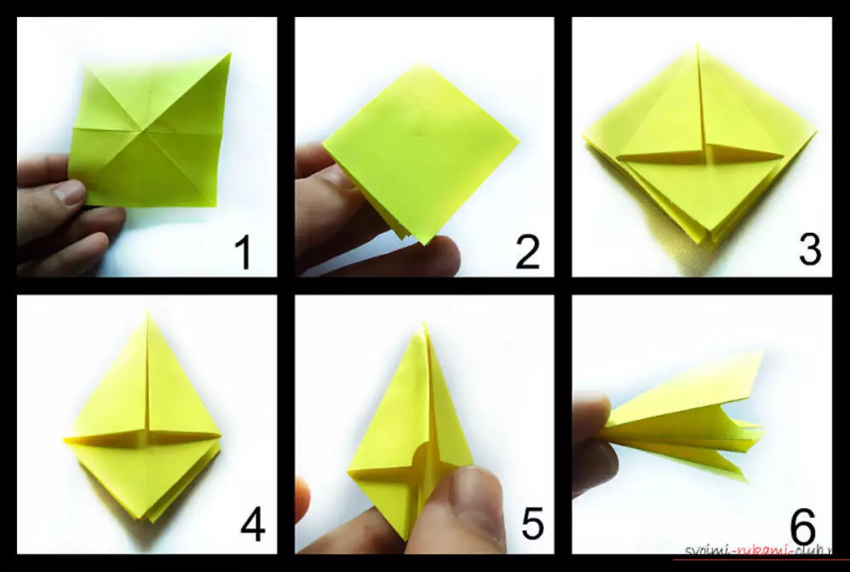 Origami មកពីម៉ូឌុលសម្រាប់អ្នកចាប់ផ្តើមដំបូង: គ្រោងការណ៍នៃសិប្បកម្មដែលមានរូបថតនិងវីដេអូ