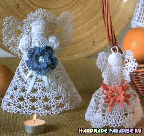 Paano itali ang isang openwork anghel crochet.