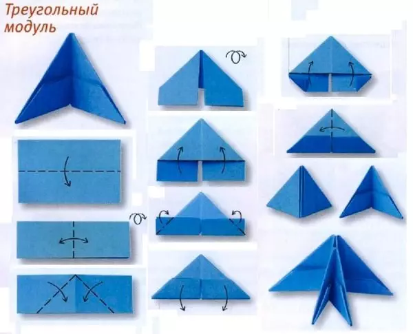 Модулен оригами: паун, майстор клас с монтаж и видео
