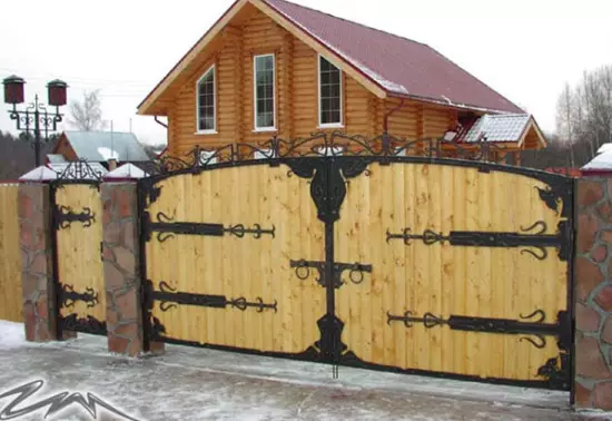 Gesmede hekken - ontwerpopties, foto's van hekken en poorten met smeden elementen