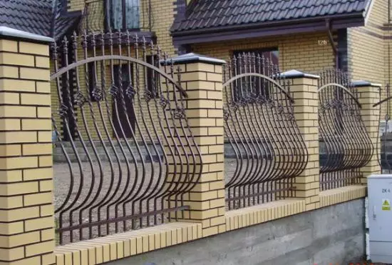 Kovani ograde - Opcije dizajna, fotografije ograde i kapija sa elementima za kovanje