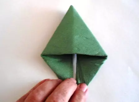 Origami kerfi frá servíettur á skrifborði: Master Class með mynd og myndband