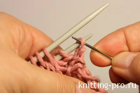 Elastic closure of loops with knitting with photos and video