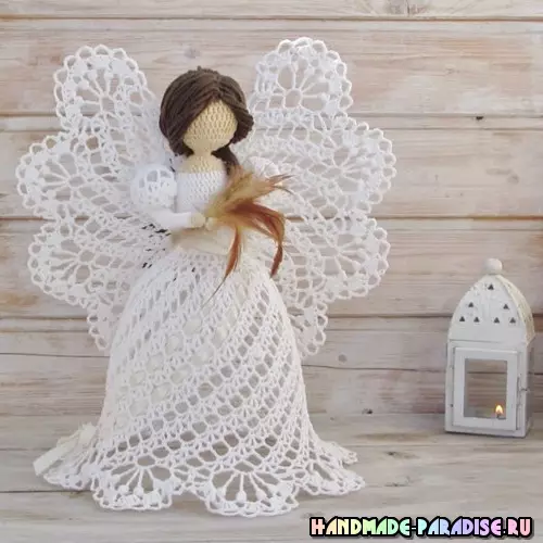 கிறிஸ்துமஸ் Openwork Angels Crochet. கருத்துக்கள்